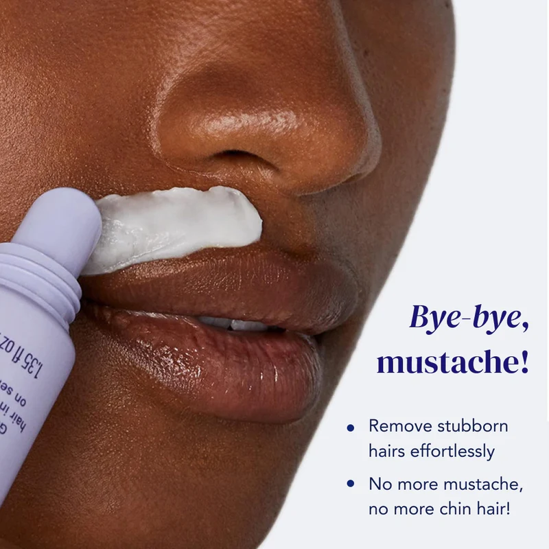 Painless Hair Removal Cream for Face: Gentle Dissolving, Pain-Free Experience. - Second Image